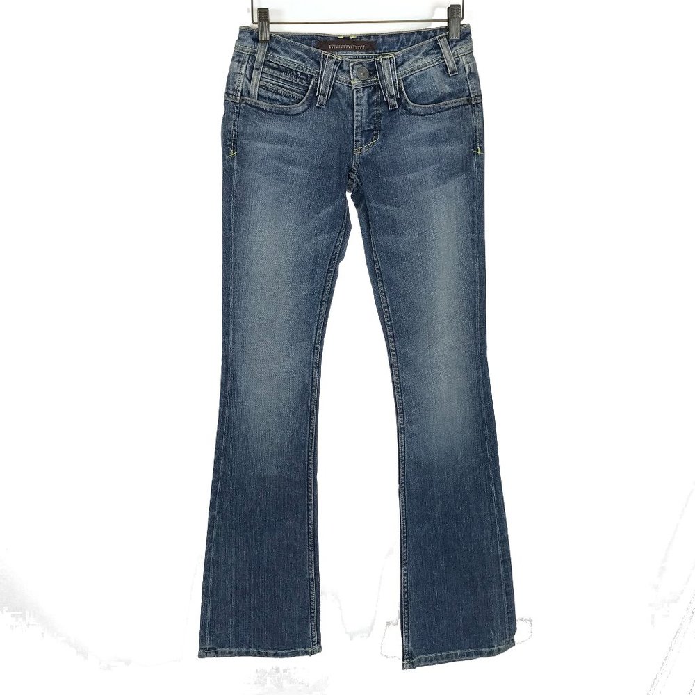 NWT Womens Size 24 Yanuk Utopia Embroidered Vintage Wash Bootcut Denim Jeans